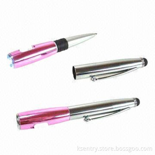 Promotional Gadget Laser LED Touch Pen for iPhone 5/Samsung S3/S4/Note 2, OEM